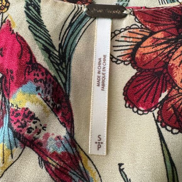 Free People Floral Hummingbird Purple Haze Boho Tunic Size S - Picture 9 of 11